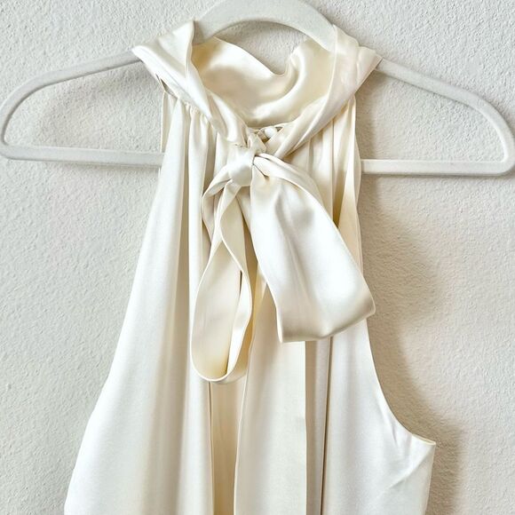 NWT REFORMATION Corinth Silk Dress in Ivory Size XL - Picture 7 of 11